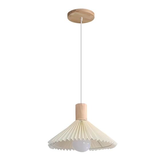 Lighting Vintage Pleated Fabric Ceiling Light Fixture Mid Century Modern Black - Picture 1 of 4